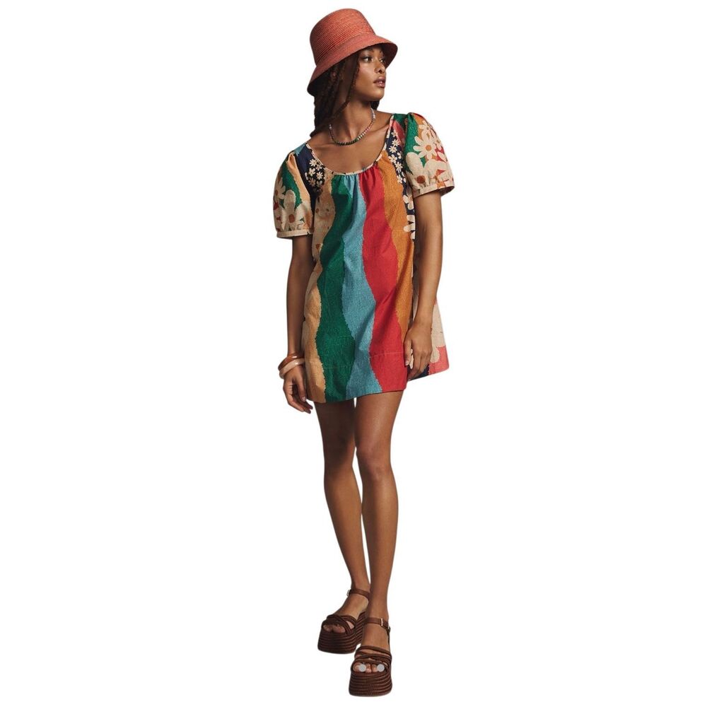 Farm Rio Super Fun Daisy Mini Dress Size Small